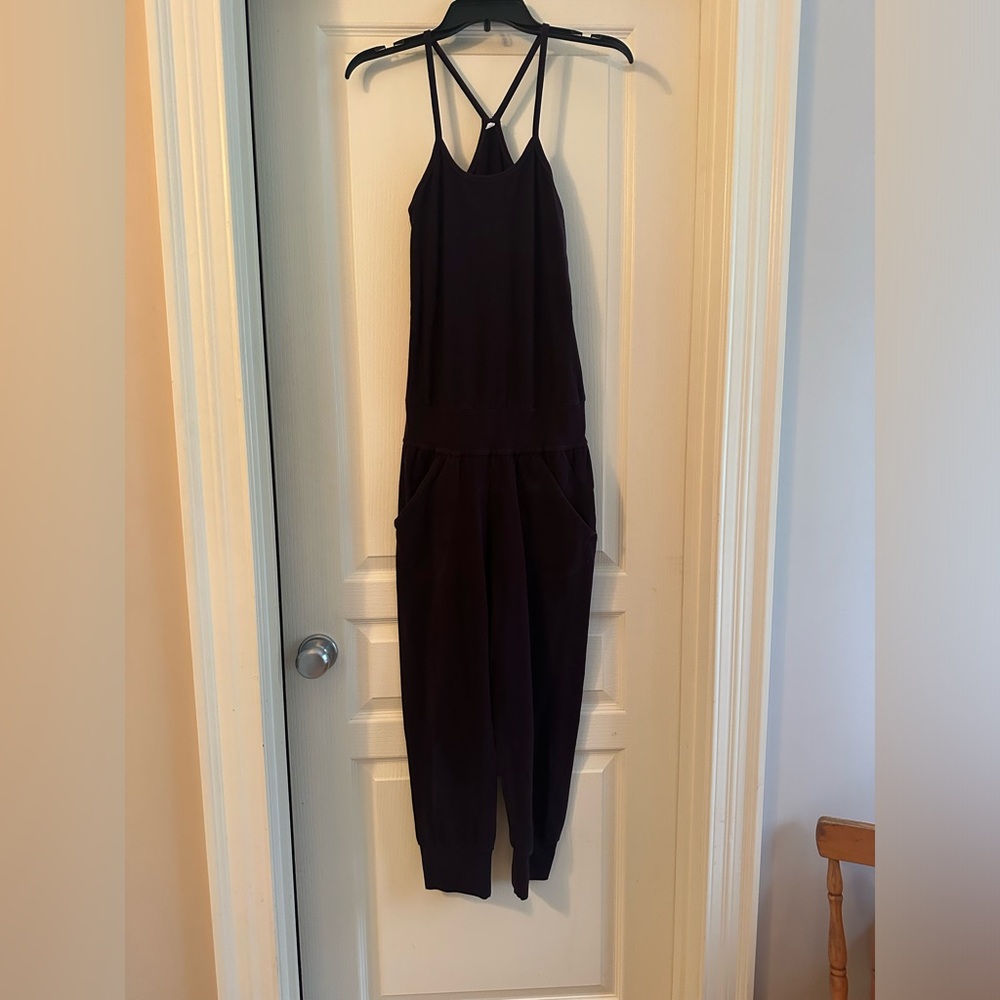 Ripple Yoga jumpsuit dark plum